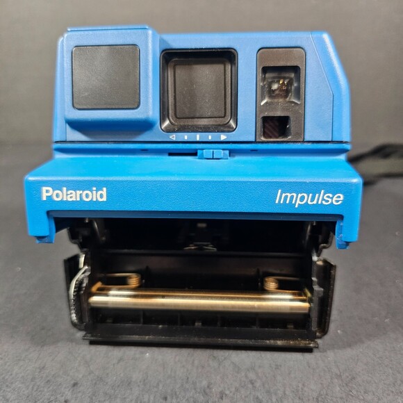 Vtg Polaroid Impulse 600 Blue Anthracite Film Camera Untested - Picture 2 of 7